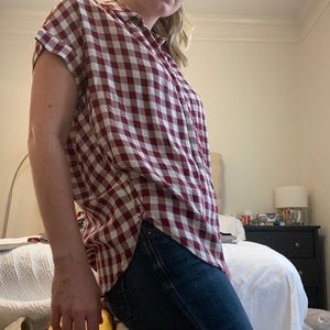 Madewell checkered button down shirt